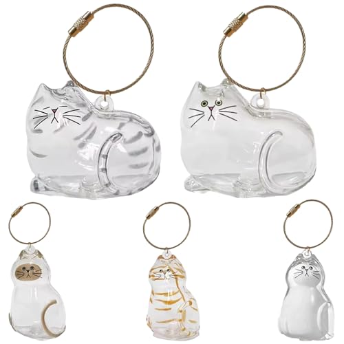 Csafyrt 5pcs Pet Memorial Geschenke Katzenform Gedenkgeschenke Schlüsselbund zum Sammeln von Katzen- und Hundehaarhaarspeicherboxen Anhänger Csafyrt 5pcs Pet Memorial Geschenke Katzenform Gedenkgeschenke Schlüsselbund zum Sammeln von Katzen- und Hundehaarhaarspeicherboxen Anhänger von Csafyrt
