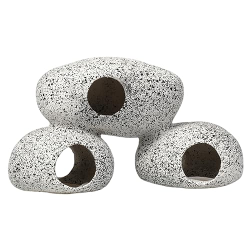 Csafyrt Aquarium Rock Cave 7x3x4 3 in 1 Aquarium-Versteck für aquatische Haustiere, um zu züchten, zu Spielen und zu ruhen, sichere ungiftige Taucherharz-Fischtankdekorationen von Csafyrt