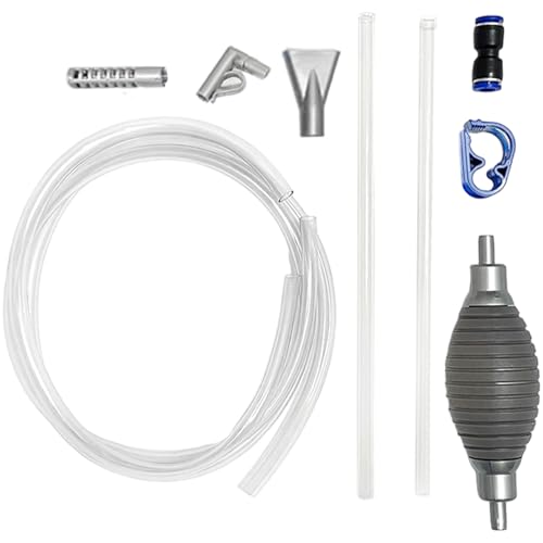 Csafyrt Aquarium Siphon 87 Zoll segmentiertes Aquarium -Wasserwechsler mit Flüssen Steuerventil und Kleiderbügel transparenter Fischtankreiniger von Csafyrt