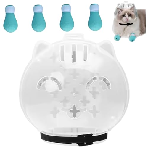 Csafyrt Cat Bubble Mündung atmungsaktiver Katzenhelm für die Pflege von Anti -Biss -Transparent -Kopfdecke mit 4 Silikonpfotenschuhen zum Badnagel -Trimmen, L. Csafyrt Cat Bubble Mündung atmungsaktiver Katzenhelm für die Pflege von Anti -Biss -Transparent -Kopfdecke mit 4 Silikonpfotenschuhen zum Badnagel -Trimmen, L. von Csafyrt