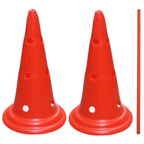 Csafyrt Dog Agilities Ausrüstung Height & Breite einstellbare Hundebastelungskurs umfasst 2 Zapfen und 1 Cross Bar Outdoor -Hinterhofkurs zum Training, Training, Training von Csafyrt