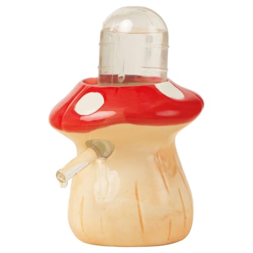 Csafyrt Hamster Wasserflasche Keramik 60 ml Pilz Nodrip Meerschweinchenwasserflasche mit Ständer leicht zu reinigen von Csafyrt