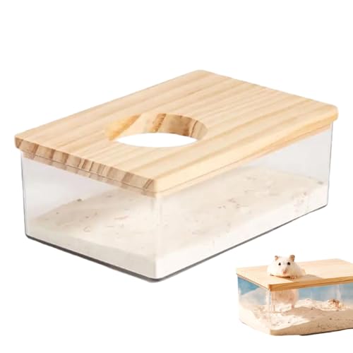 Csafyrt Hamstersandkasten, 4x6x3 Hamster Sandbadbehälter, transparent verschüttete, stabile Waschkatzentilette kleines Tierzubehör Kleiner Tier von Csafyrt