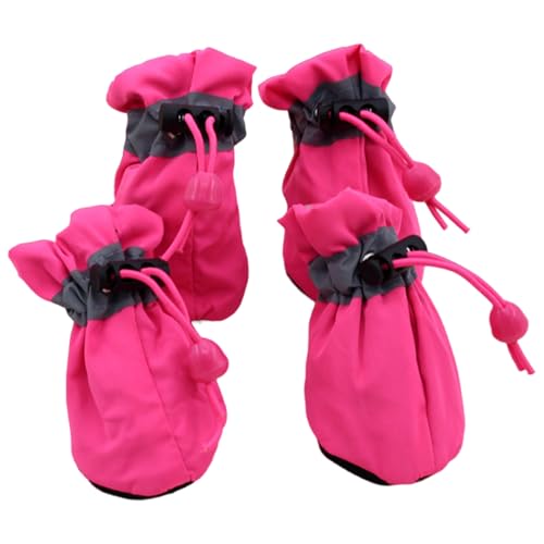 Csafyrt Hund Winterstiefel 4pcs/Set Wärmestoff Hundehundschuhe mit Ziehstiefeln Nicht rutscher schützender roter Schneeschnee für kleine Hunde, Größe 1, Größe 1 Csafyrt Hund Winterstiefel 4pcs/Set Wärmestoff Hundehundschuhe mit Ziehstiefeln Nicht rutscher schützender roter Schneeschnee für kleine Hunde, Größe 1, Größe 1 von Csafyrt