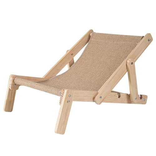 Csafyrt Katzen -Sisal -Stuhl, 20x14, 6x13.3 Einstellbares Holz -Erhöhung des Katzenbetts, Austauschememt -Sisal -Kratzer, tragbare Liege für Innenräume von Csafyrt