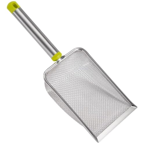 Csafyrt Katzenstreu-Schaufel, 3,8 mm feiner Netzstreu-Schaufel, 4x5x2 Zoll großer Katzenschugel, einfaches Waschen von Nicht-Schicht-Metall mit Hangloch für Besitzer von Csafyrt