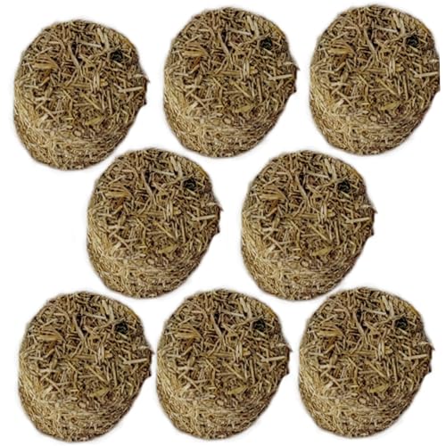 Csafyrt Miniatur -Heuballen 8pcs Simulation Holz DIY Dekoratives falsches Heu für Handwerk Faux Mini Ballen für Dollhouse Toy Farm, Zylindrisch von Csafyrt