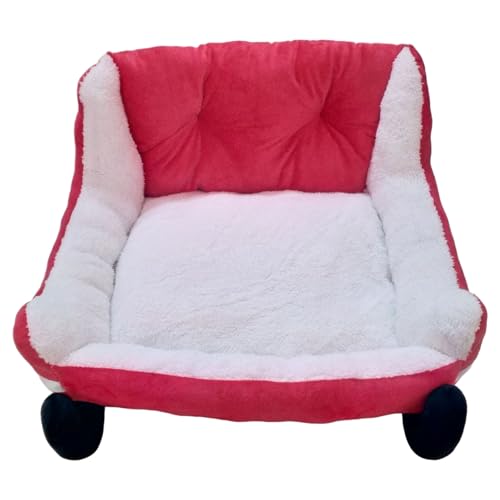Csafyrt Plüsch Hundebett Weihnachtsschlittenhund Couch mit Rückenlehne für Holiday Inndor Outdoor Dekor 23.6x15x11 Zoll von Csafyrt