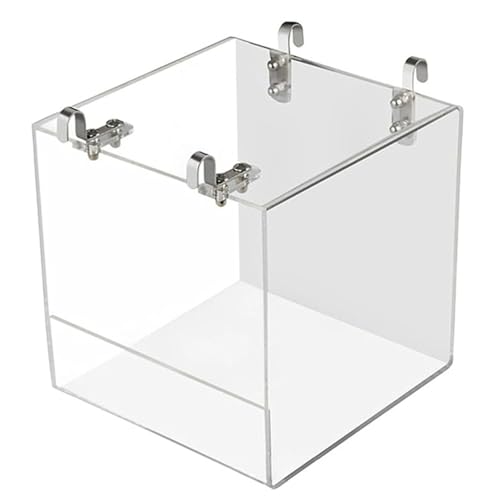 Csafyrt Vogelbad für Käfig 5.1x4.3x5, 1 Zoll klares Plastikhänge Vogelbad für Papagei Grübchen Kanarische Budegär Cockatiel Lovebird Shoteset von Csafyrt