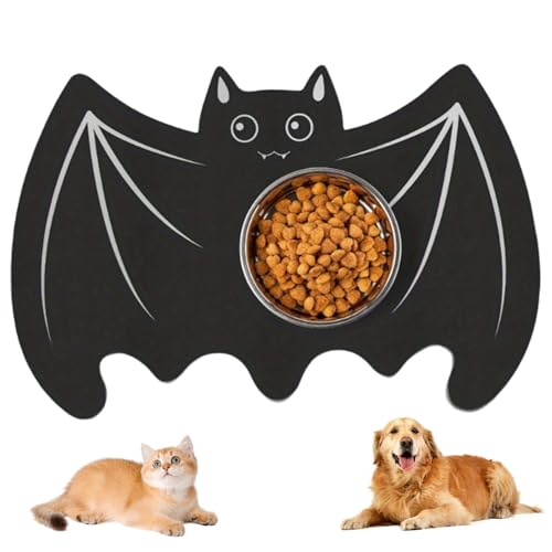 Halloween Dog Food Matte 24x16inch wasserabsorbierende Nicht-Schlupf-Diatomschlamm Gothic Bat-Form-Haustier Fütterungsmatte für Katzen und Hunde Halloween Dekorationen Halloween Dog Food Matte 24x16inch wasserabsorbierende Nicht-Schlupf-Diatomschlamm Gothic Bat-Form-Haustier Fütterungsmatte für Katzen und Hunde Halloween Dekorationen von Csafyrt