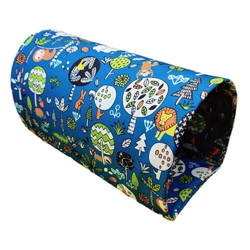 Csafyrt Hamster Tunnel 12x7x6in Cartoon Forest Meerschweinchen-Tunnel 4-Season-Stoff Hamster Versteck Mehrzweck Kleiner Haustierzubehör von Csafyrt