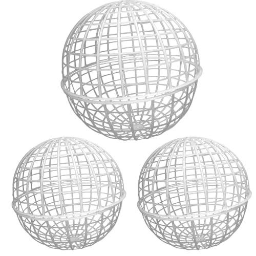 Hühnerball -Käfig 3PCS 12 verdickte abnehmbare Sicherheit hohl aus weißem Plastik Rolling Chicken Bugs Käfig von Csafyrt