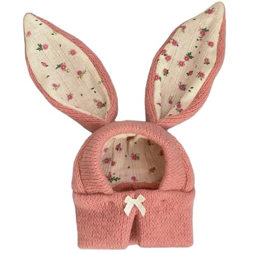 Hund Winterhut mit niedlichen Kaninchenohren, weiche warme Polyester -sichere Hundeshüte für kleine Hunde halten warme Herbst Winter Zierfoto Requisiten von Csafyrt