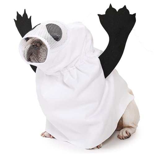 Hunde Halloween Kostüm mit atmungsaktivem Mesh Eyes Polyester Hundegeisterkostüm mit verstellbarem Schleifen und Hook Gurt S S Hunde Halloween Kostüm mit atmungsaktivem Mesh Eyes Polyester Hundegeisterkostüm mit verstellbarem Schleifen und Hook Gurt S S von Csafyrt