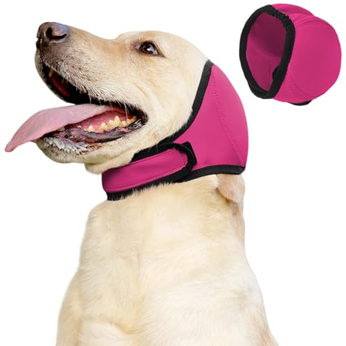 Hundeohrabdeckungen für Bad, wasserdichte verstellbare Hundeohrschöpfungsstörungen Lärmschutz, kompakt und leicht zu tragen, Wiederverwendbare, beruhigende Kapuze für Bad, Schwimmen und Pflege von Csafyrt