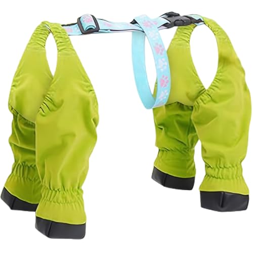 Csafyrt Hundespannstiefel Wasser & Fleckenschutz Hundestiefel Verstellbare atmungsaktive Schuhe für kleine grüne Farbe Schnellfreisetzungen Acryl im Freien im Freien für Hunde von Csafyrt