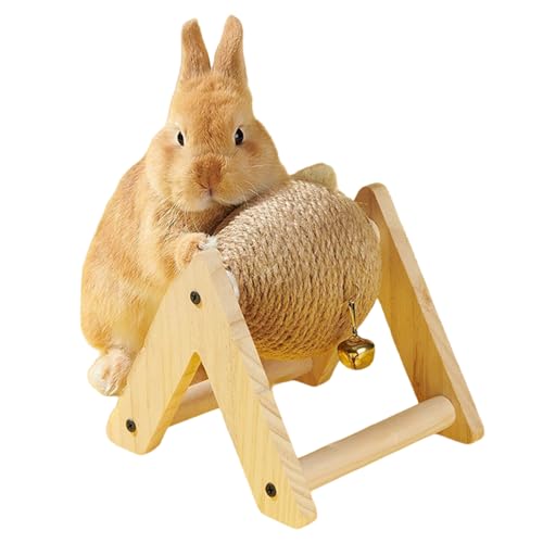 Csafyrt Kaninchen -Kratzball, Sisal -Pack -Hasenspielzeug, Kratzer mit dreieckiger Basis, Stress und Langeweile Relief -Anreicherungspflichten für Innenräume von Csafyrt