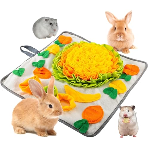Kaninchenfuttermatte, gleitende weiche, waschbare Haustier-Schnupfel-Matte mit Fixiergrenze, 202x20in Interaktives Schnüffeln, geeignet für Kaninchen, Meerschweinchen, Frettchen und Totoros von Csafyrt