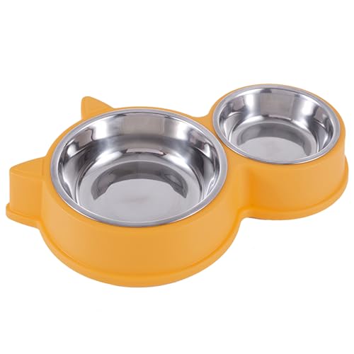 Katzenfutter und Wasserschüssel Set, erhöhte Katzenwasserschale mit -fälliger Basi von Csafyrt