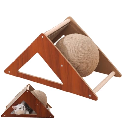 Katzenkratzer 12 x 6 x 6 Zoll Dreieckskratzer Kratzer mit Kratzkugel für Innenkätzchen zum Schutz der Möbel Katzenkratzer 12 x 6 x 6 Zoll Dreieckskratzer Kratzer mit Kratzkugel für Innenkätzchen zum Schutz der Möbel von Csafyrt