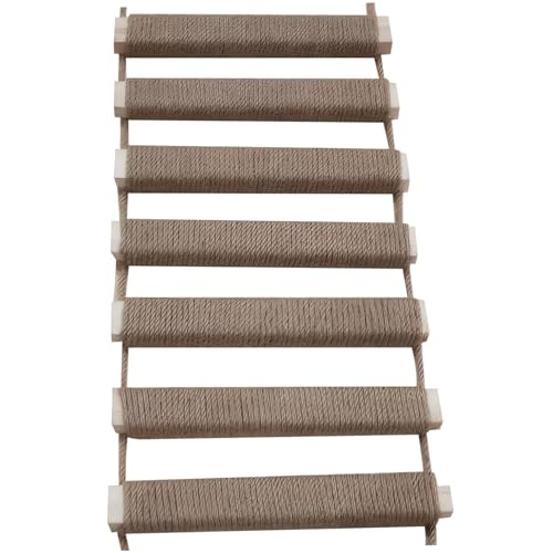 Katzenleiter 10x39 Zoll hängende Holzkatze Brücke mit kratzfestem Leiter der Leinenseil für Innenkatzen für Innenkatzen eingewickelt Katzenleiter 10x39 Zoll hängende Holzkatze Brücke mit kratzfestem Leiter der Leinenseil für Innenkatzen für Innenkatzen eingewickelt von Csafyrt