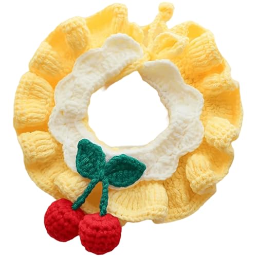 Netter Katzenkragen weich bequemer Kirschkätzchenkragen mit verstellbarem Gurt Haustier Geschenke für Innenmädchenkatzen Netter Katzenkragen weich bequemer Kirschkätzchenkragen mit verstellbarem Gurt Haustier Geschenke für Innenmädchenkatzen von Csafyrt