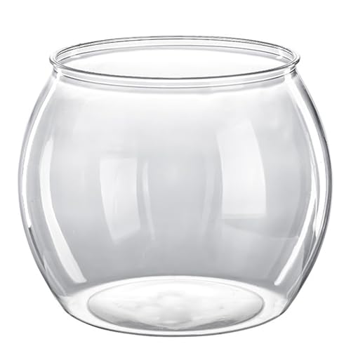 Plastikfischschalen 6.3 '' Dia Clear Goldfish Bowl Bruchfische Fischschüssel Vase kleines Aquarium für hydroponische Pflanzer Terrarium Office Tischdekoration von Csafyrt