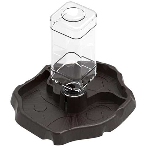 Reptilienwasserschale mit Flasche, 2 in 1 Kunststoffautomatikschildkrötenfutter- und Wasserspender für Schildkröten, Eidechse, Gecko, Schlange, Skorpion von Csafyrt
