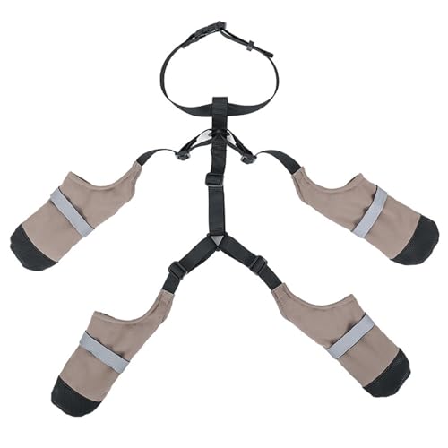 wasserdichte Hundeschuhe Anti-Rutschhund-Schuhe reflektierende Stiefel und Pfotenschutz mit verstellbaren Straps Stiefel für heißes Pflaster, Wandern, regnerische und schneebedeckte Tage, m von Csafyrt