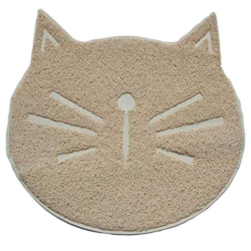 Csheng Napfunterlage Katzen Katzenmatte Katzentoilette Matte Katzen Matte Katzenklomatte Katzenstreu Hundenapf Unterlage Napfunterlage Hund Cream Colored von Csheng