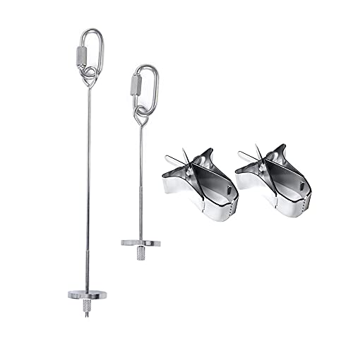 Csirnto Edelstahl Papagei Futterspieß 4 Stück, Vögel, Papageien-Spieß, Obst, Gemüse, Clip, Vogelkäfig Zubehör von Csirnto