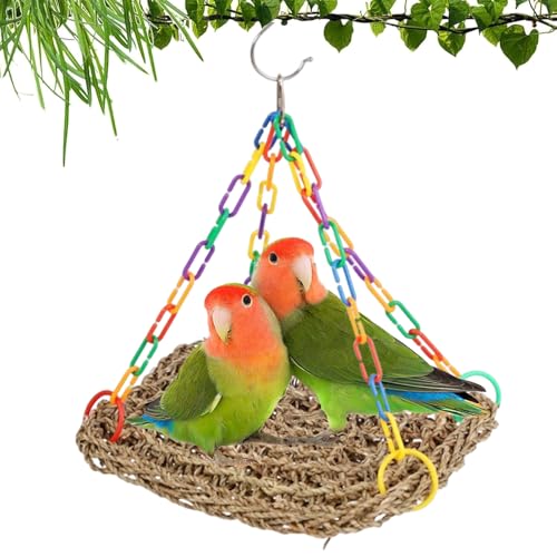 Csirnto Vogel Hängematte, Vogelnest Höhlen Schlafplätze Vogelkäfig Zubehör Vogel Spielzeug Vogelnest Etagenbett Hängende Hängematte für Wellensittich Nymphensittich Finken Hamster Rennmaus Csirnto Vogel Hängematte, Vogelnest Höhlen Schlafplätze Vogelkäfig Zubehör Vogel Spielzeug Vogelnest Etagenbett Hängende Hängematte für Wellensittich Nymphensittich Finken Hamster Rennmaus von Csirnto