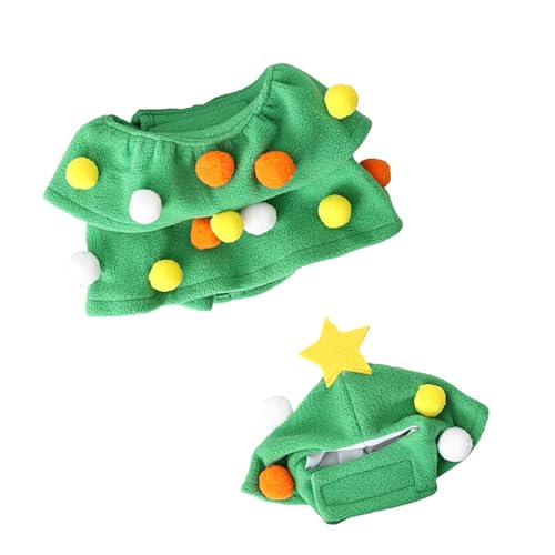 Csnbfiop Katzen Hund Weihnachtsbaum Cosplay Tierkostüm Outfit Weich Bequeme Kostümzubehör Kleidungsfoto Requisiten von Csnbfiop