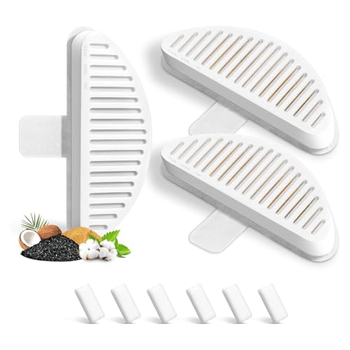 Ctwezoikmt Katzenbrunnenfilter, Ersatzfilter im 3er-Pack & Ersatzfilter-Schwämme im 6er-Pack für 67Oz/2L Automatischen Tierbrunnen Ersatzteile von Ctwezoikmt