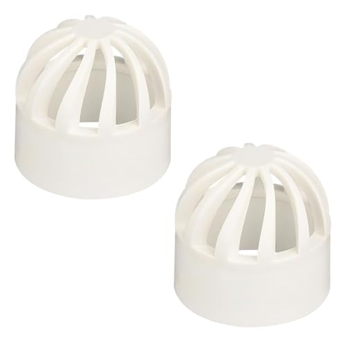 Ctyjia 2 Stück PVC Abflussrohr Entlüftungskappe, Inner Dia 25mm Aquarium PVC Atmungsaktive Kappe, Meeresfrüchte Pool Rohrverschraubungen von Ctyjia
