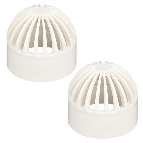 Ctyjia 2 Stück PVC Abflussrohr Entlüftungskappe, Inner Dia 32mm Aquarium PVC Atmungsaktive Kappe, Meeresfrüchte Pool Rohrverschraubungen von Ctyjia
