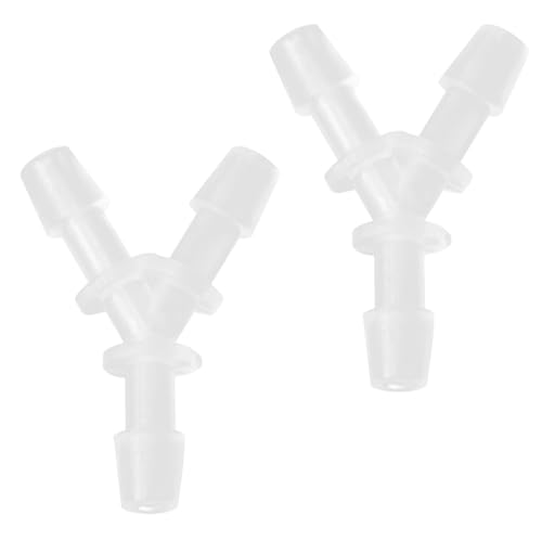 Ctyjia 2 Stück Kunststoffschlauch Barb Fitting, Min. OD 3,2 mm T-Stück Schlauchstutzen, Air Hose Splitter für Garten, Luftleitung von Ctyjia