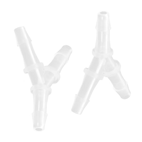 Ctyjia 2 Stück Kunststoffschlauch Barb Fitting, Min. OD 3,5 mm T-Stück Schlauchstutzen, Air Hose Splitter für Garten, Luftleitung von Ctyjia