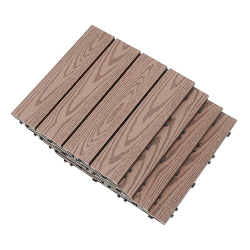 CuCummoo 22 Stücken Holz-Kunststoff-Fußböden 30 * 30cm Terrassendielen Kaffee WPC-Terrassenplatten,für Gärten, Terrassen, Balkonen und Anderen Flächen im Innen- und Außenbereich CuCummoo 22 Stücken Holz-Kunststoff-Fußböden 30 * 30cm Terrassendielen Kaffee WPC-Terrassenplatten,für Gärten, Terrassen, Balkonen und Anderen Flächen im Innen- und Außenbereich von CuCummoo