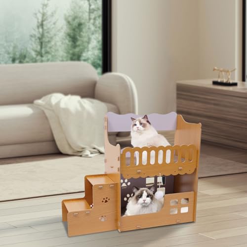 Katzenkratzbrett Kleine Dachbodenform 2-in-1 Katzenkratzmatte, Katzenhaus mit Kratzbrett,Max Gesamtbelastbarkeit: 30kg ideal für Wohnzimmer Tierkäfige Tierhandlungen und Katzencafés 72 * 30 * 60cm Katzenkratzbrett Kleine Dachbodenform 2-in-1 Katzenkratzmatte, Katzenhaus mit Kratzbrett,Max Gesamtbelastbarkeit: 30kg ideal für Wohnzimmer Tierkäfige Tierhandlungen und Katzencafés 72 * 30 * 60cm von CuCummoo