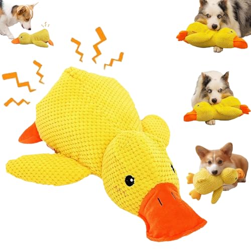 Cuaojk Ente Gelb Hund, Gelbe Ente Für Hunde, Hundespielzeug Anti Stress, Süße Spielzeugente, Quack-Quack Duck Hundespielzeug, Spielzeug Für Haustiere (1 Stück, Small(10 * 8 inches)) von Cuaojk