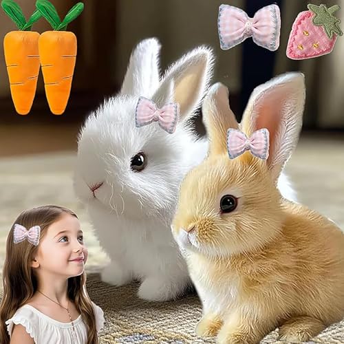Petsboro Bunny Pal, Petsboro-Spielzeughase, Pets Boro Bunny Pal Hase, Sherum Bunny Pal, Yoolif/Fanyil Bunny Pal, My Interactive Realistic Bunny Hops, Twitches and Shaking Ears, Handmade (Brown+White) von Cuaojk