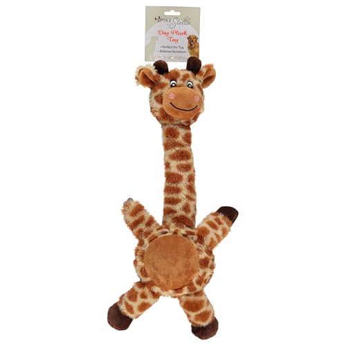 Cudlie Hundespielzeug Plüsch mit 3D Tierkopf & großem Bauch Quietscher - Weiches Quietschspielzeug für kleine & mittelgroße Hunde - Stofftier Spielzeug in Elefant, Giraffe oder Zebra von Cudlie