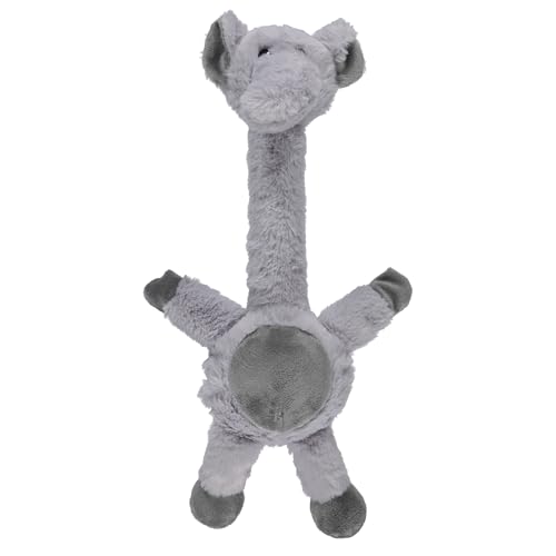 Cudlie Hundespielzeug Plüsch mit 3D Tierkopf & großem Bauch Quietscher - Weiches Quietschspielzeug für kleine & mittelgroße Hunde - Stofftier Spielzeug in Elefant, Giraffe oder Zebra von Cudlie