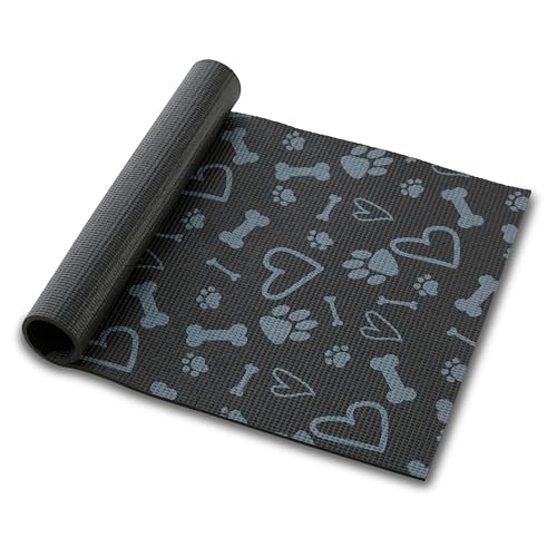Hundefuttermatte, rutschfeste Napfmatten für Futter und Wasser, rechteckige Form, wasserdicht, Haustier-Platzset, PVC, Welpen-Tabletts für große, mittelgroße und kleine Hunde, Katzen, 38,1 x 50,8 cm von Cudlie