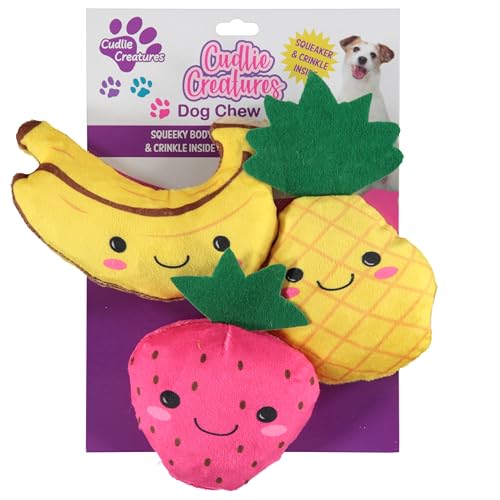 Plüsch-Kauspielzeug für Hunde, weich, quietschend, für kleine Hunde, 10,2 cm, langlebig, niedliches und sicheres Haustier-Spielzeug-Geschenkset (Lebensmittel, Obst, Bauernhof, Zoo und Plüsch-Kauspielzeug für Hunde, weich, quietschend, für kleine Hunde, 10,2 cm, langlebig, niedliches und sicheres Haustier-Spielzeug-Geschenkset (Lebensmittel, Obst, Bauernhof, Zoo und von Cudlie