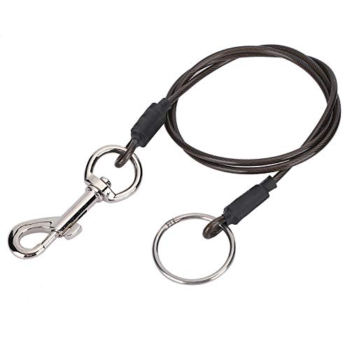 Cuifati Pet Fixed Rope Hundedraht Leine Wrapped Wire Leash Pflege Kabel Single Loop Hundedusche, für alle Haustiere von Cuifati