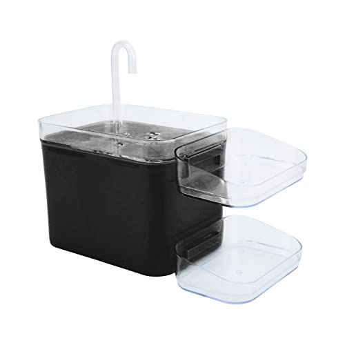 Haustierbrunnen, 67oz/2L Großer Automatischer Wasserspender für Haustiere, mit Wasserhahn-Kits, Wasserbrunnen für Katzen, Hunde, Mehrere Haustiere, für den Innen (Black Jane Eyre [Wasserhahn]) von Cuifati