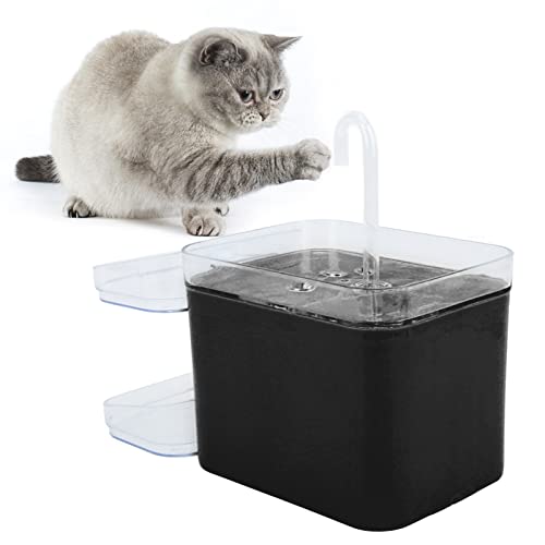 Cuifati Katzen-Trinkbrunnen, 2L / 67oz Automatischer Wasserspender für Haustiere, Leiser Hunde-Wassernapf-Spender mit 4 Filtern, Tier-Trinkbrunnen mit Intelligenter Pumpe für Katzen, Hunde, Mehrere von Cuifati