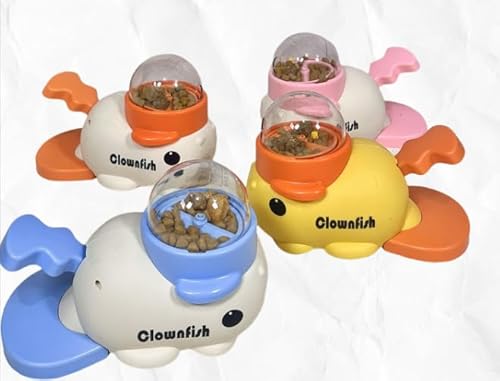 Culinavog Interaktives Hundespielzeug Futterspender, Gelber Fisch Slow Feeder für kleine & mittelgroße Hunde, Intelligenzspielzeug gegen Langeweile, Futterspielzeug zur Beschäftigung (Gelb) von Culinavog